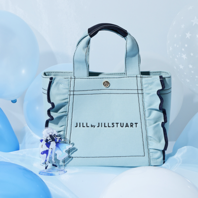 「フラメモ×JILL by JILL STUART」BLUE BOUQUET×フリルトートバッグ＆スカーフセット