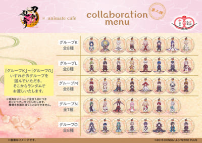 「刀剣乱舞×アニメイトカフェ」コラボ第3弾　ノベルティ