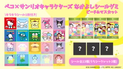「ペコ×サンリオキャラクターズなかよしシールグミ」