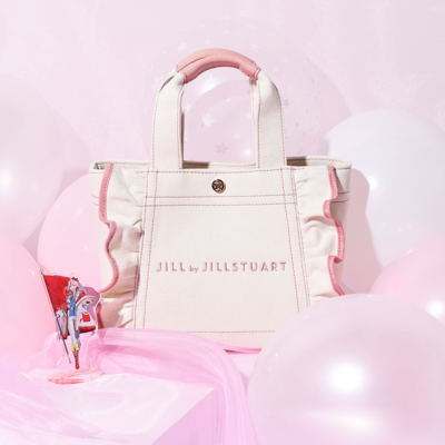 「フラメモ×JILL by JILL STUART」RED BOUQUET×フリルトートバッグ＆スカーフセット