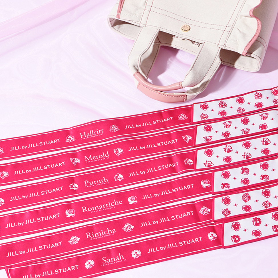 「フラメモ×JILL by JILL STUART」RED BOUQUET×フリルトートバッグ＆スカーフセット