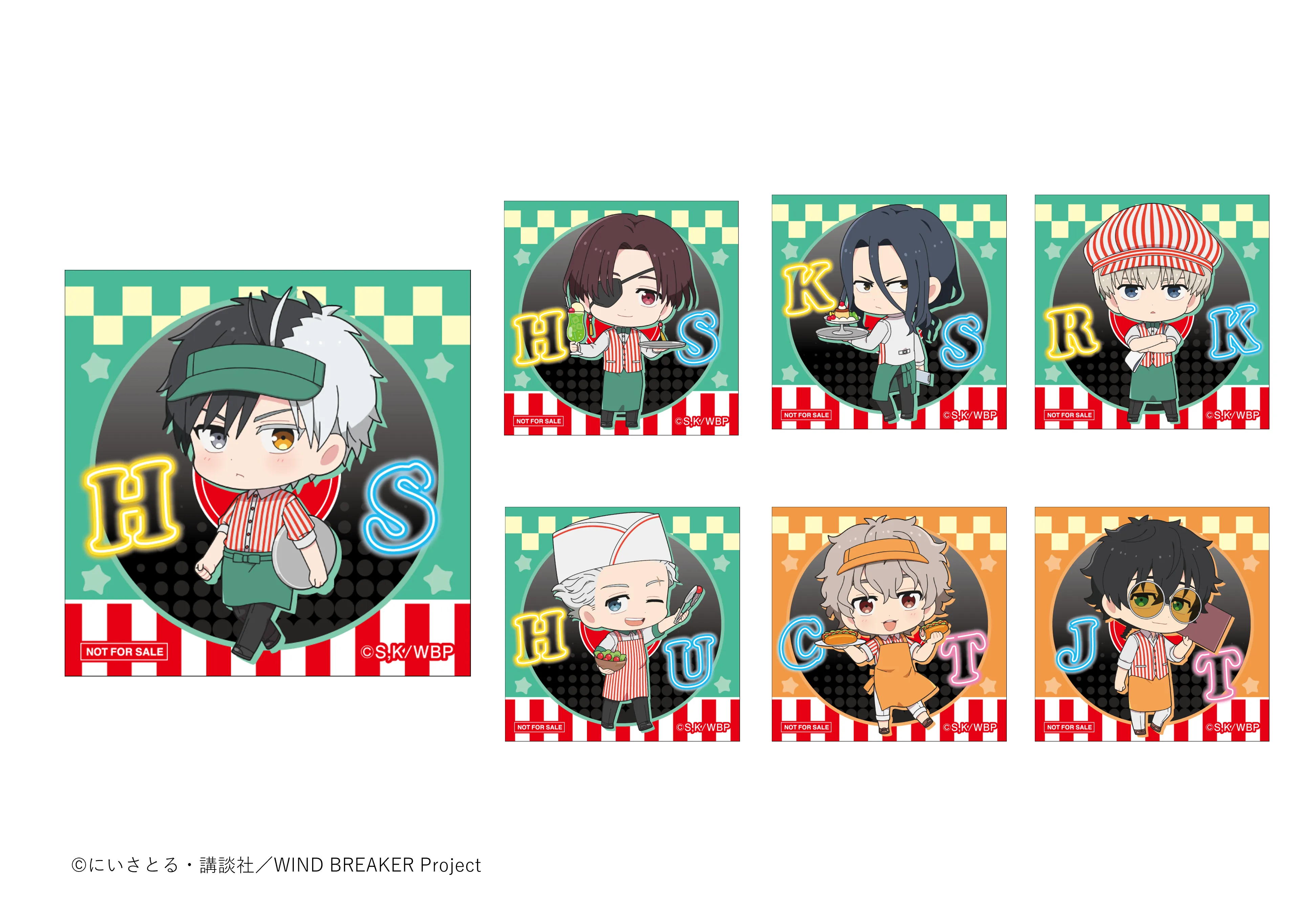 「WIND BREAKER×and GALLERY」ミニステッカー