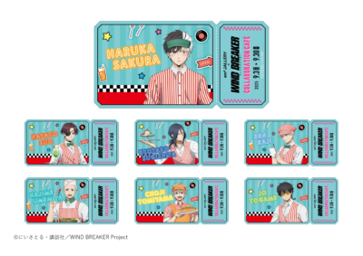 「WIND BREAKER×and GALLERY」チケット風ステッカー