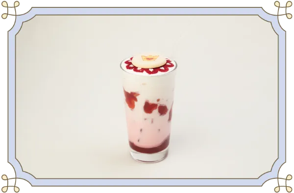 「カードキャプターさくら cafe ~さくらと知世のティーパーティー~」さくらのストロベリーショートケーキドリンク