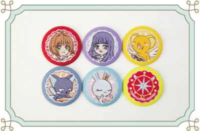 「カードキャプターさくら cafe ～さくらと知世のティーパーティー～」トレーディング刺繍缶バッジ