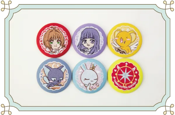 「カードキャプターさくら cafe ~さくらと知世のティーパーティー~」トレーディング刺繍缶バッジ