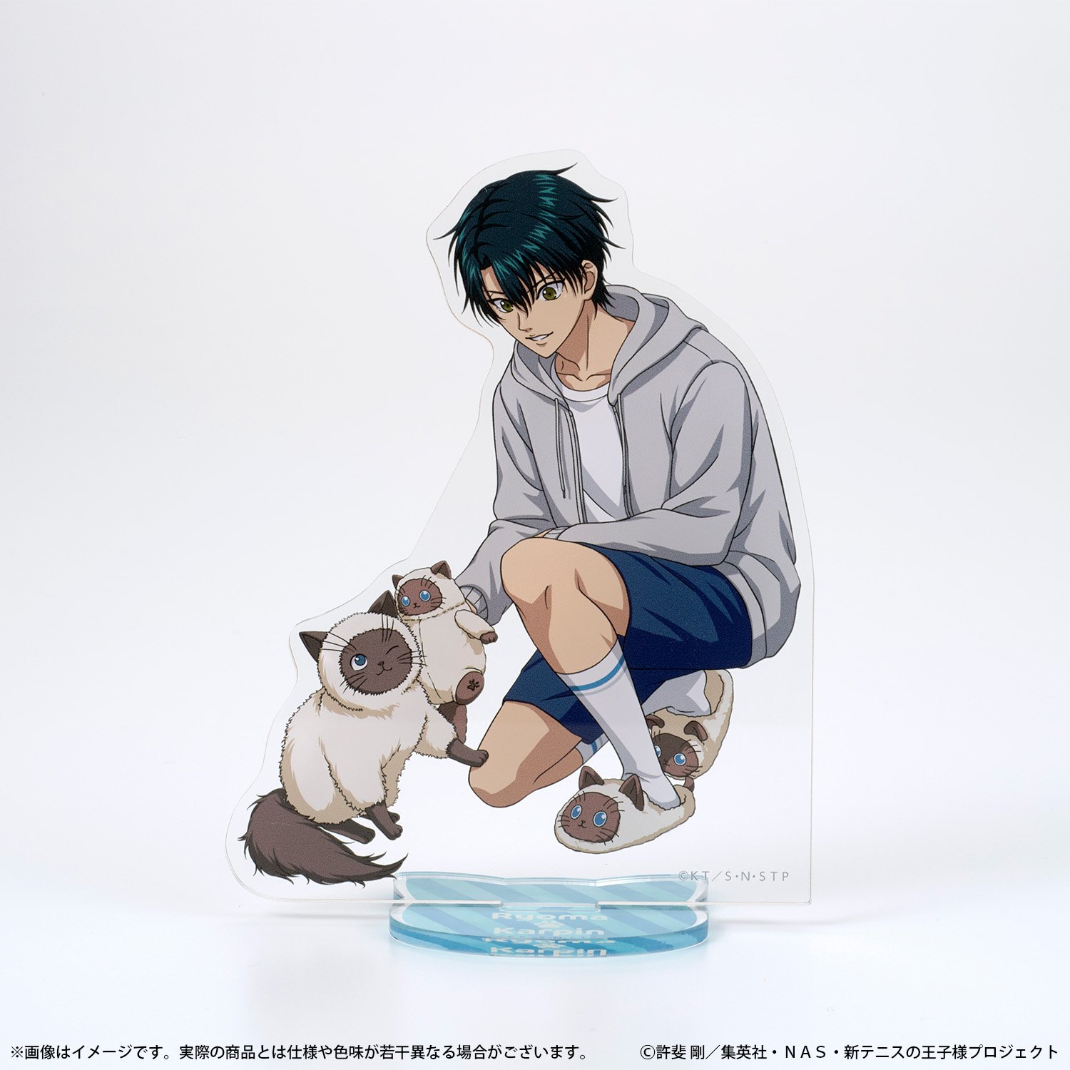 「テニプリ×ねこ肯定感」アクリルスタンド 越前リョーマ＆カルピン