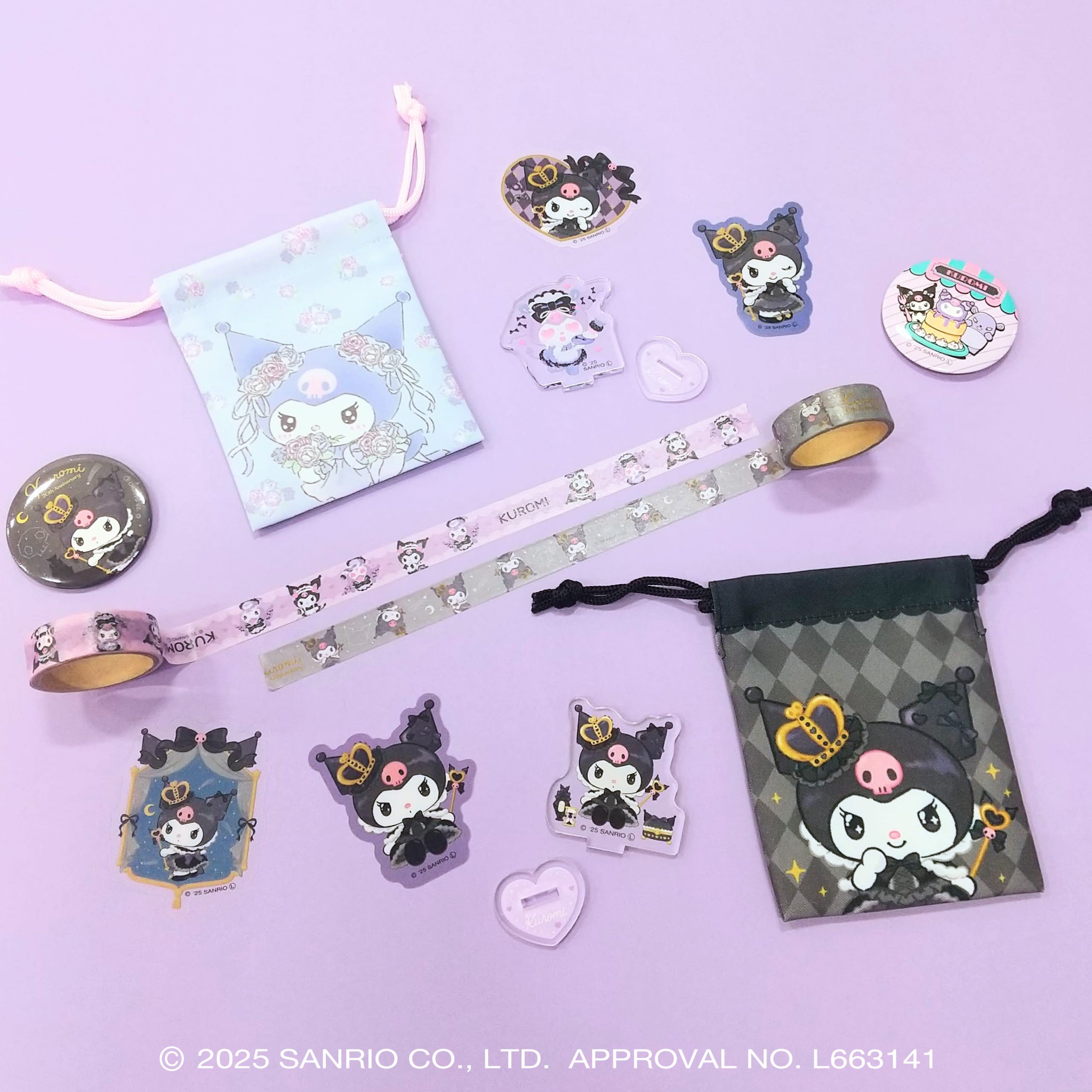 サンリオ「クロミ×キャンドゥ」20周年記念コラボグッズ発売！王冠と星座モチーフのプチ巾着やアクセサリーケースが登場