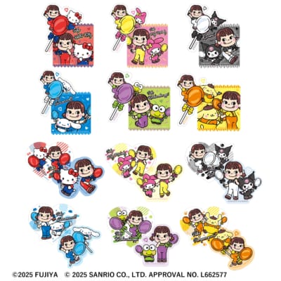 「サンリオキャラクターズ×ぺこちゃん」トレーディングホログラムクリアステッカー