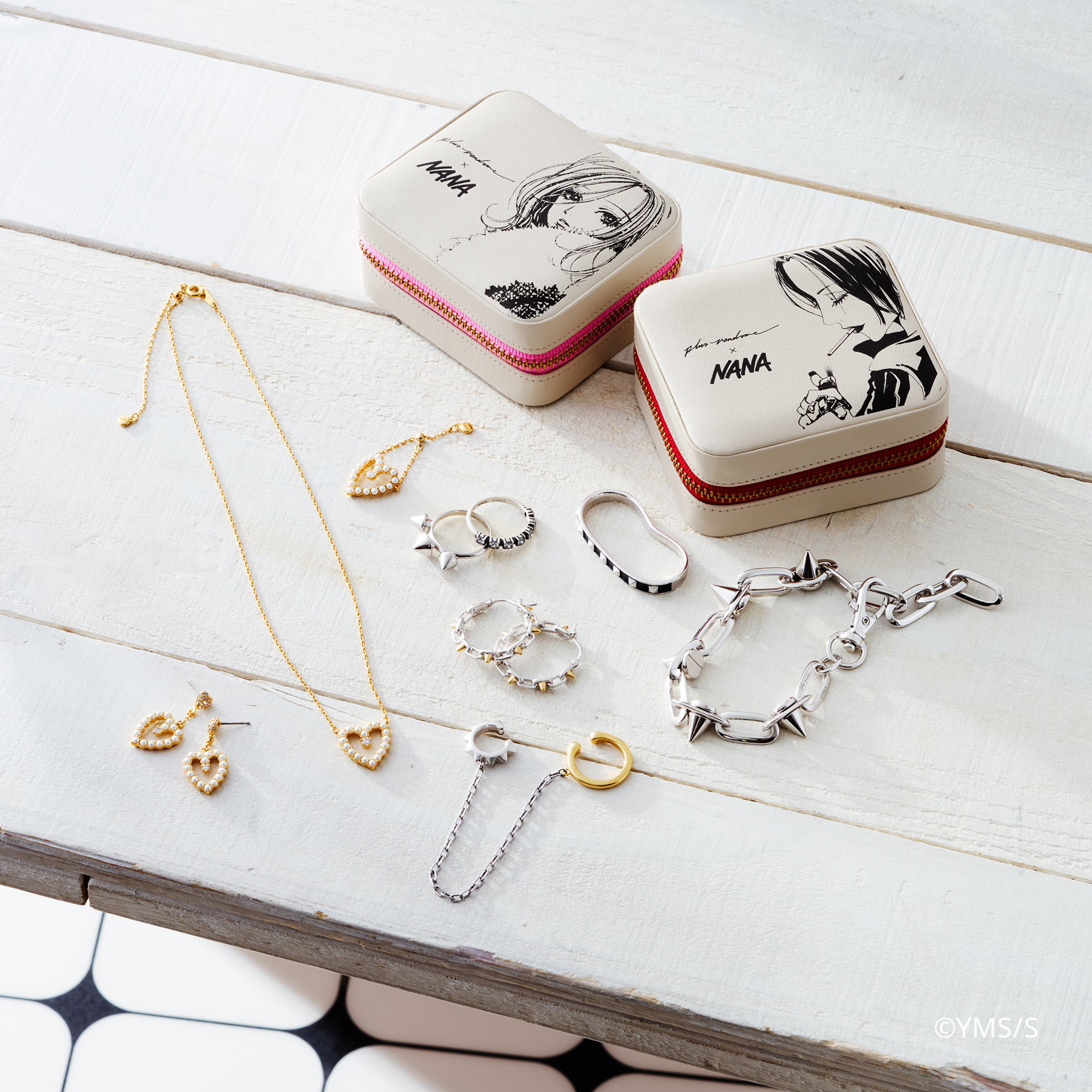 「NANA × PLUS VENDOME」ナナとハチをイメージしたコラボジュエリー発売！今、2人が身につけたら…現代的なアレンジに注目
