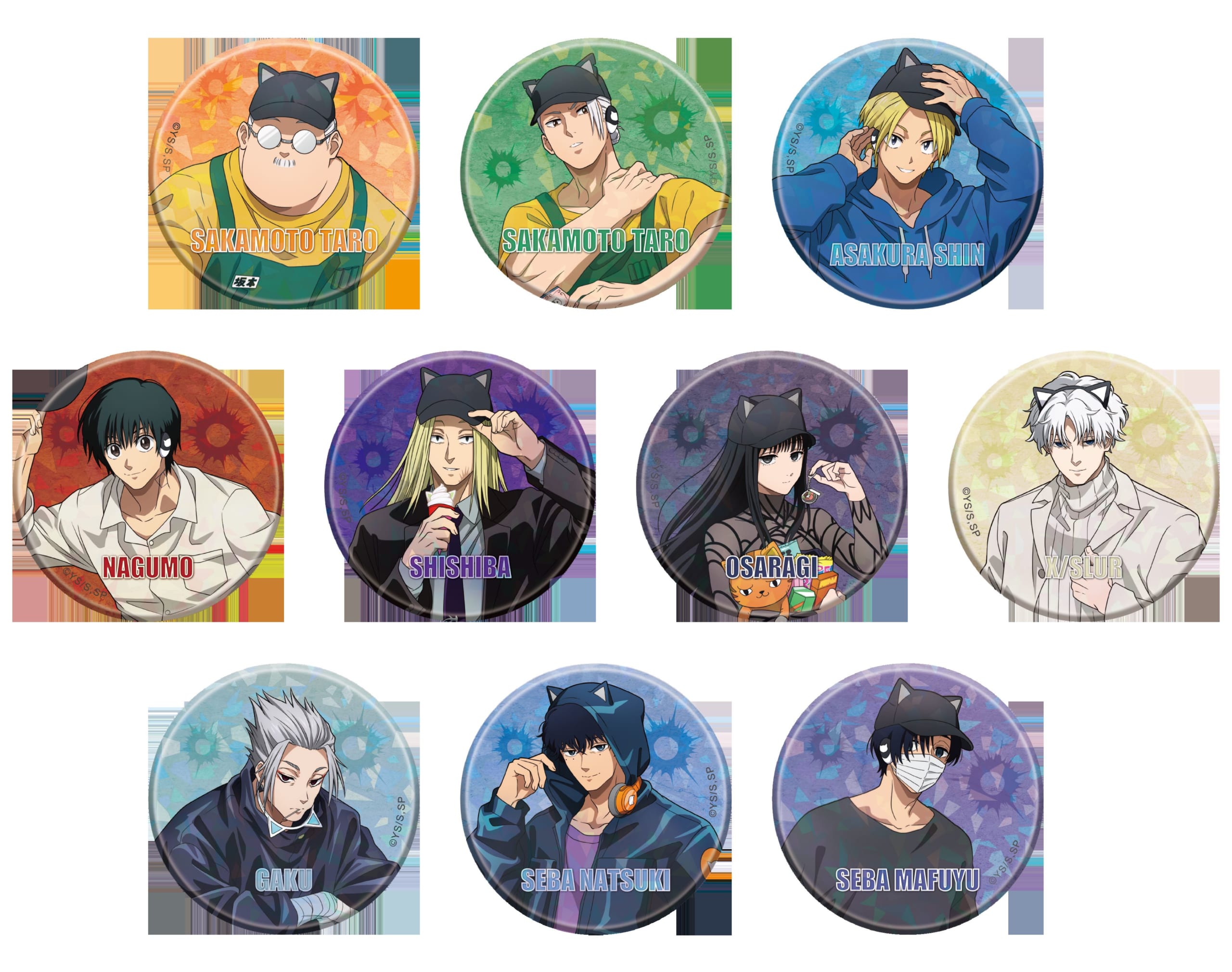 「TVアニメ『SAKAMOTO DAYS』in NAMJATOWN～潜入ミッション遂行せよ！～第2弾」缶バッジコレクション