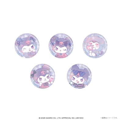 「KUROMI 20th ANNIVERSARY CAFE」ラメ缶バッジ