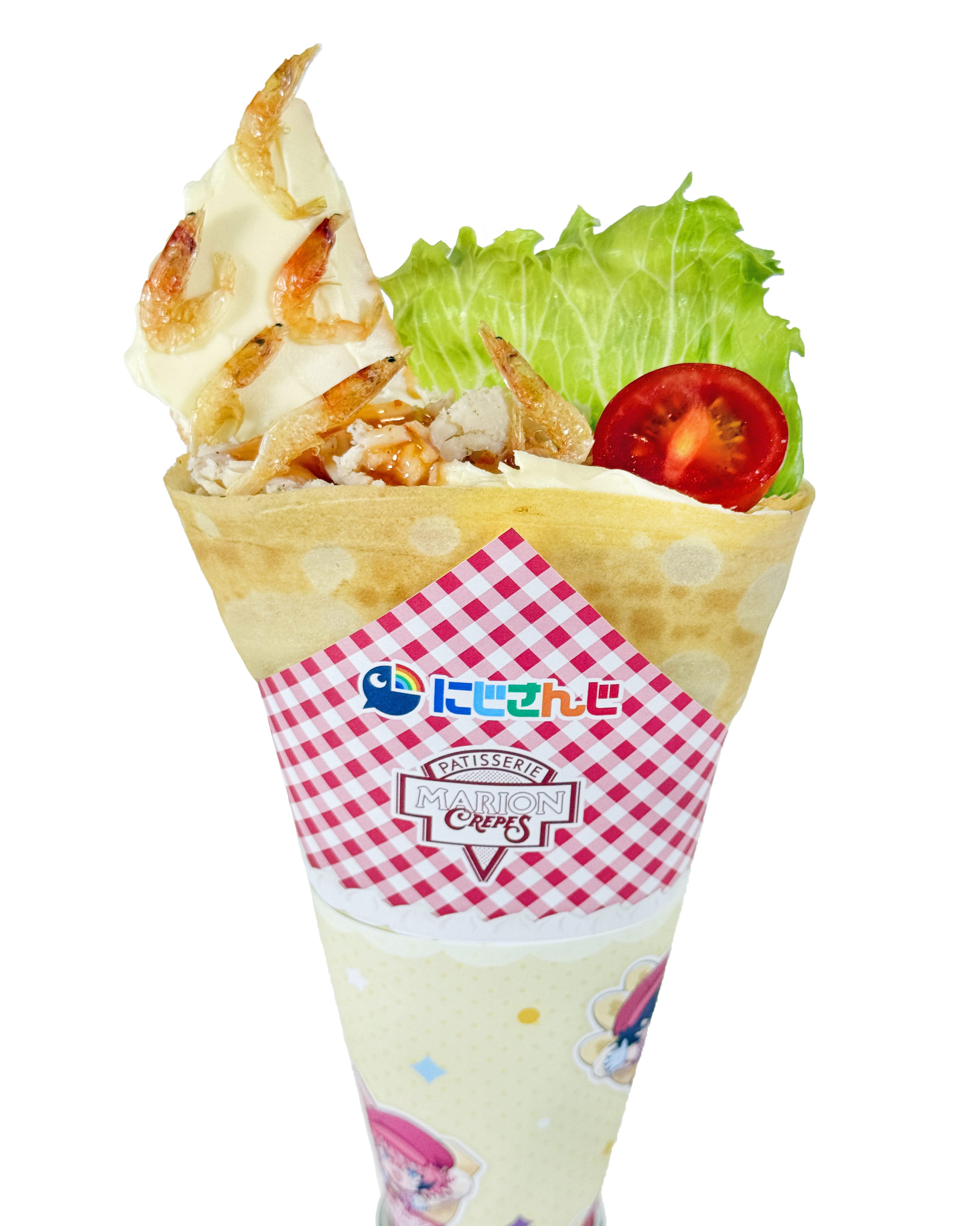 「にじさんじ×マリオンクレープ」緋八マナのえびせんにエビ1000クレープ