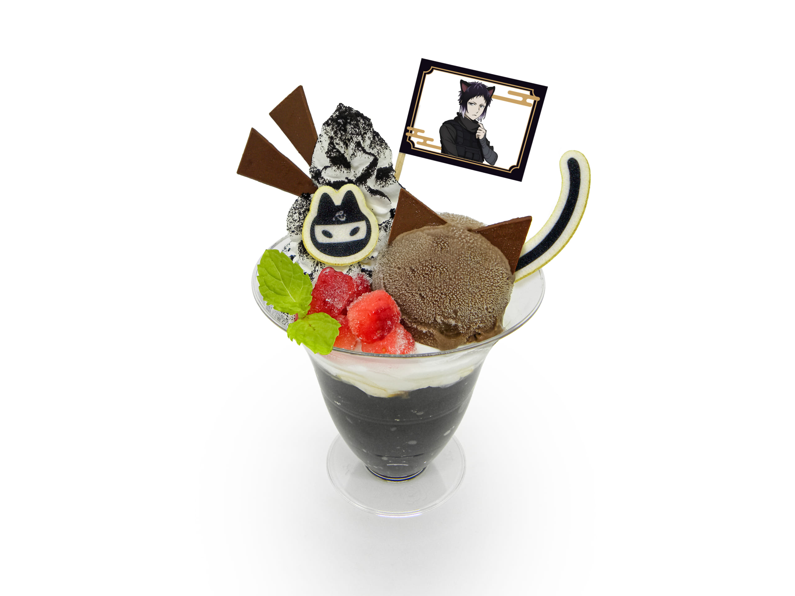 「文豪ストレイドッグス 於：ナンジャタウン 忍灯ノ町観光記」芥川龍之介のねこコーヒーゼリーカップ