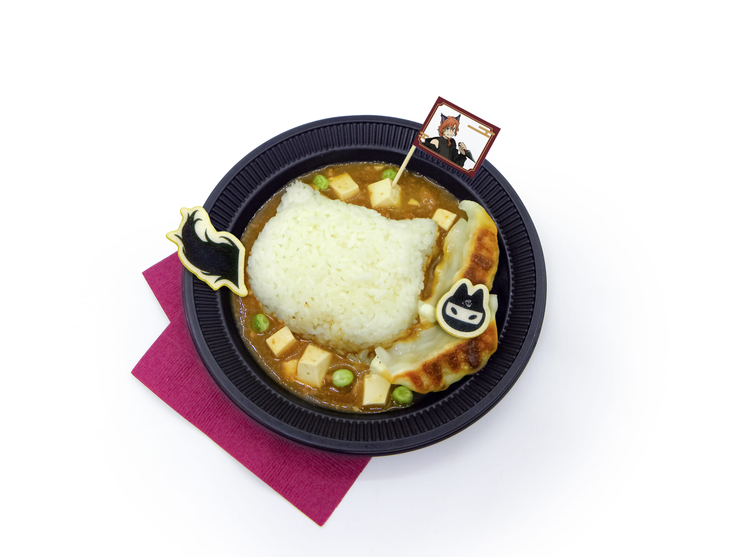 「文豪ストレイドッグス 於：ナンジャタウン 忍灯ノ町観光記」中原中也のねこご飯のせ麻婆豆腐