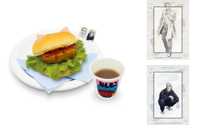 「TVアニメ『SAKAMOTO DAYS』in NAMJATOWN～潜入ミッション遂行せよ！～第2弾」X（スラー）の差し入れねこ耳ハンバーガー ミニおしるこソーダセット