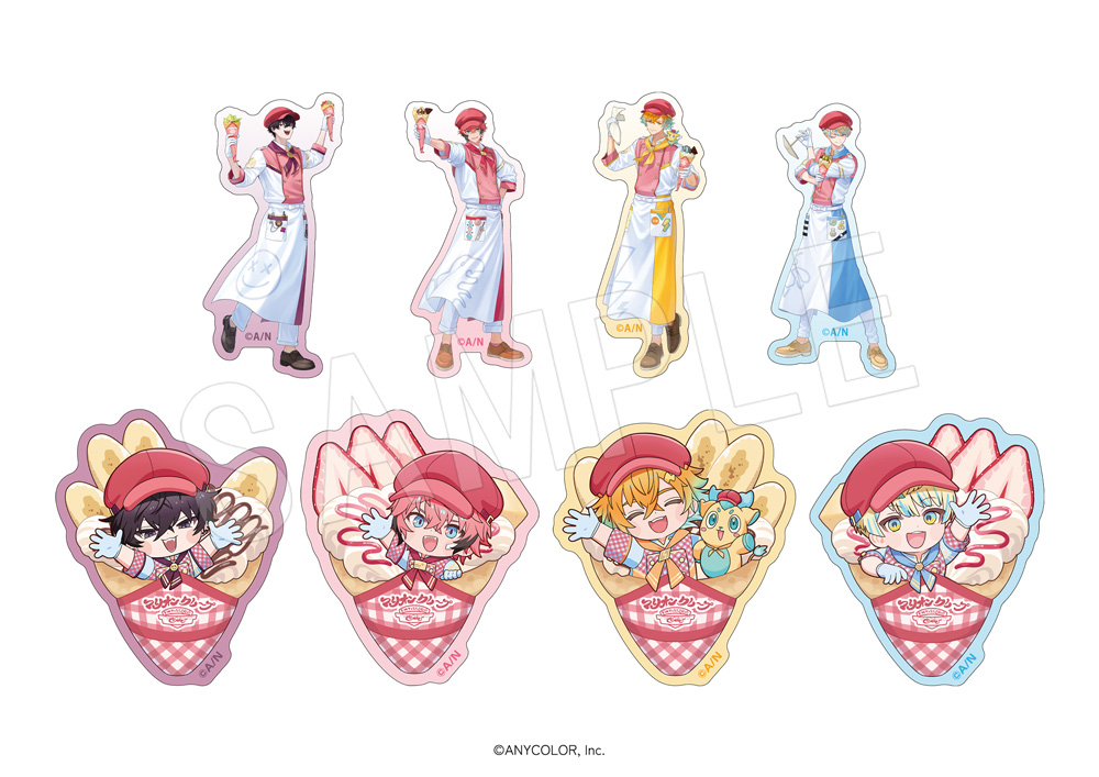 「にじさんじ×マリオンクレープ」フレークシールセット