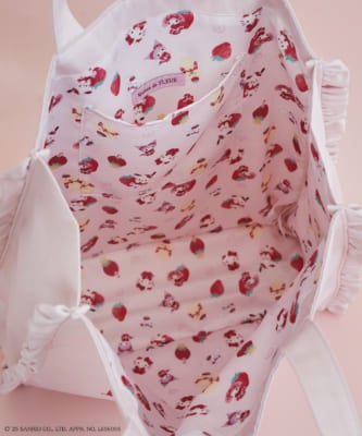 「月間いちご新聞」× Maison de FLEURフリルトートバッグ