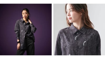 「ディズニーヴィランズ×ベルメゾン」ユニセックスフェイスプリントシャツ「ヴィランズ」