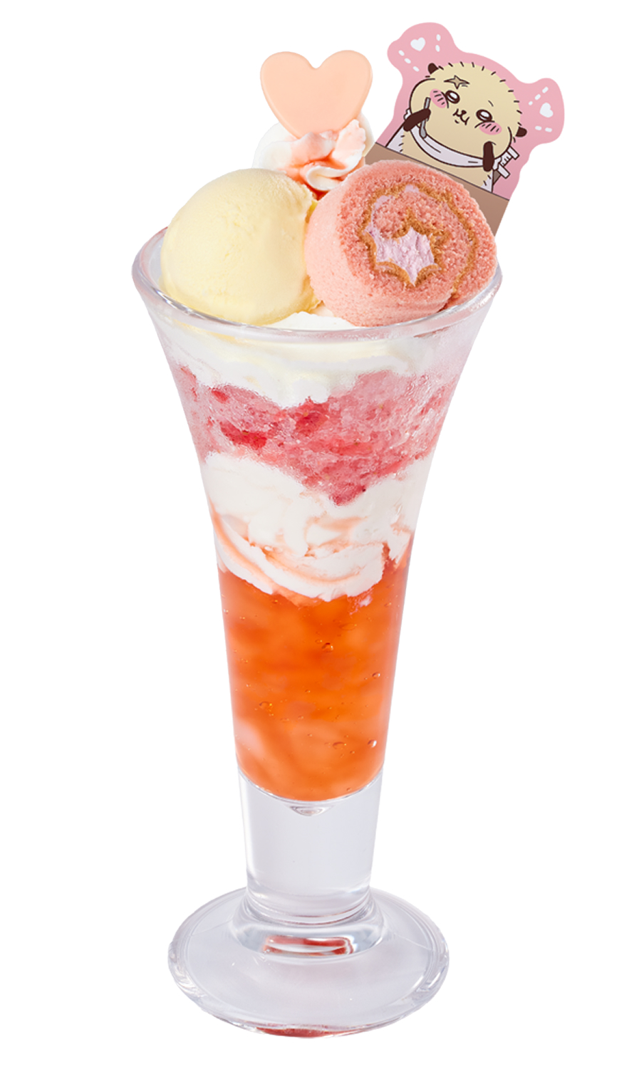 「ちいかわ×ココス」至上の一服！ラッコのイチゴパフェ