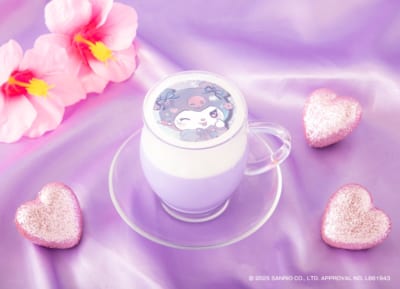 「KUROMI 20th ANNIVERSARY CAFE」ラテにも降臨☆クロミさま♡