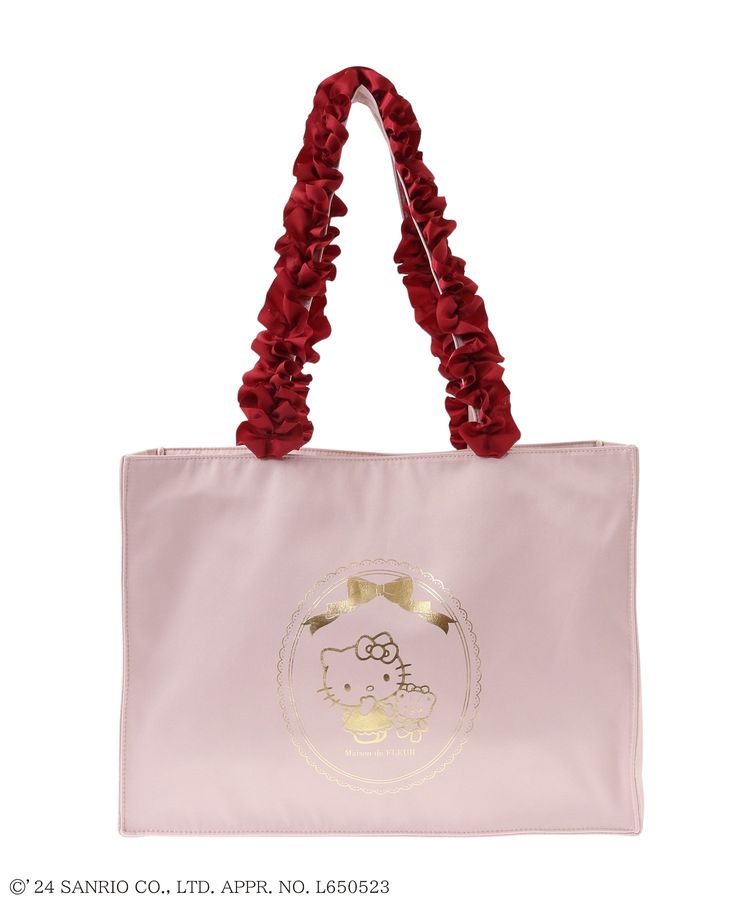 「サンリオ×メゾンドフルール」HELLO KITTY フリルスクエアトートバッグ