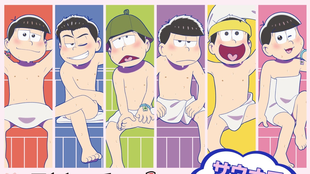 『おそ松さん』サウナテーマのポップアップショップ開催決定！ととのう6つ子の描き下ろしビジュアルに「色気が半端ない」