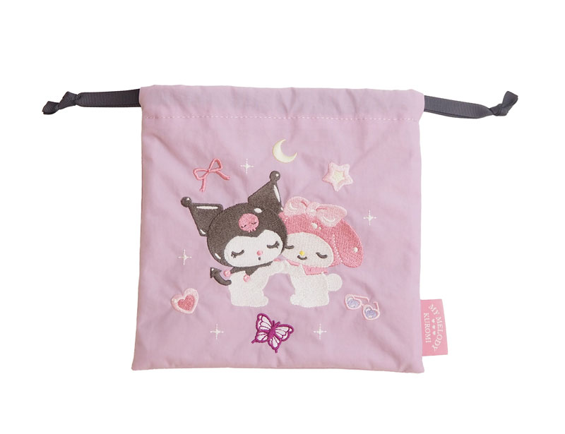 「マイメロディ&クロミ パステルドリームランド」刺繍巾着