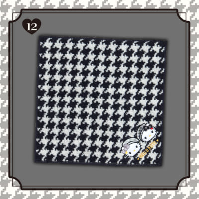 サンリオ「ハローキティ モノクロガーリーふたごコーデデザインシリーズ」ハローキティ プチタオル