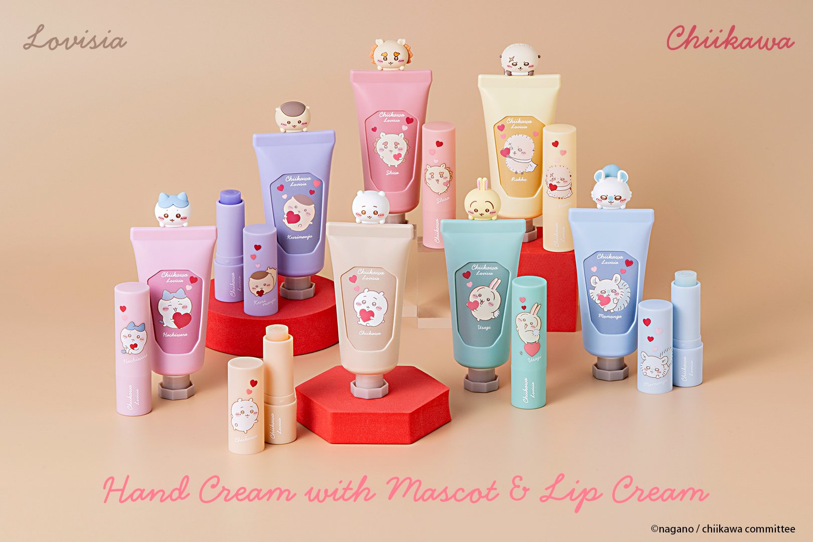 「ちいかわ×Lovisia」コラボアイテムが発売決定！可愛すぎるハンドクリーム＆リップクリームが登場