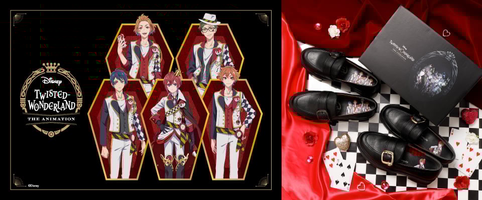 『ツイステ』ハーツラビュル寮モチーフのローファーがABC-MARTで10月24日発売！リドル寮長&寮生モデルの2種展開