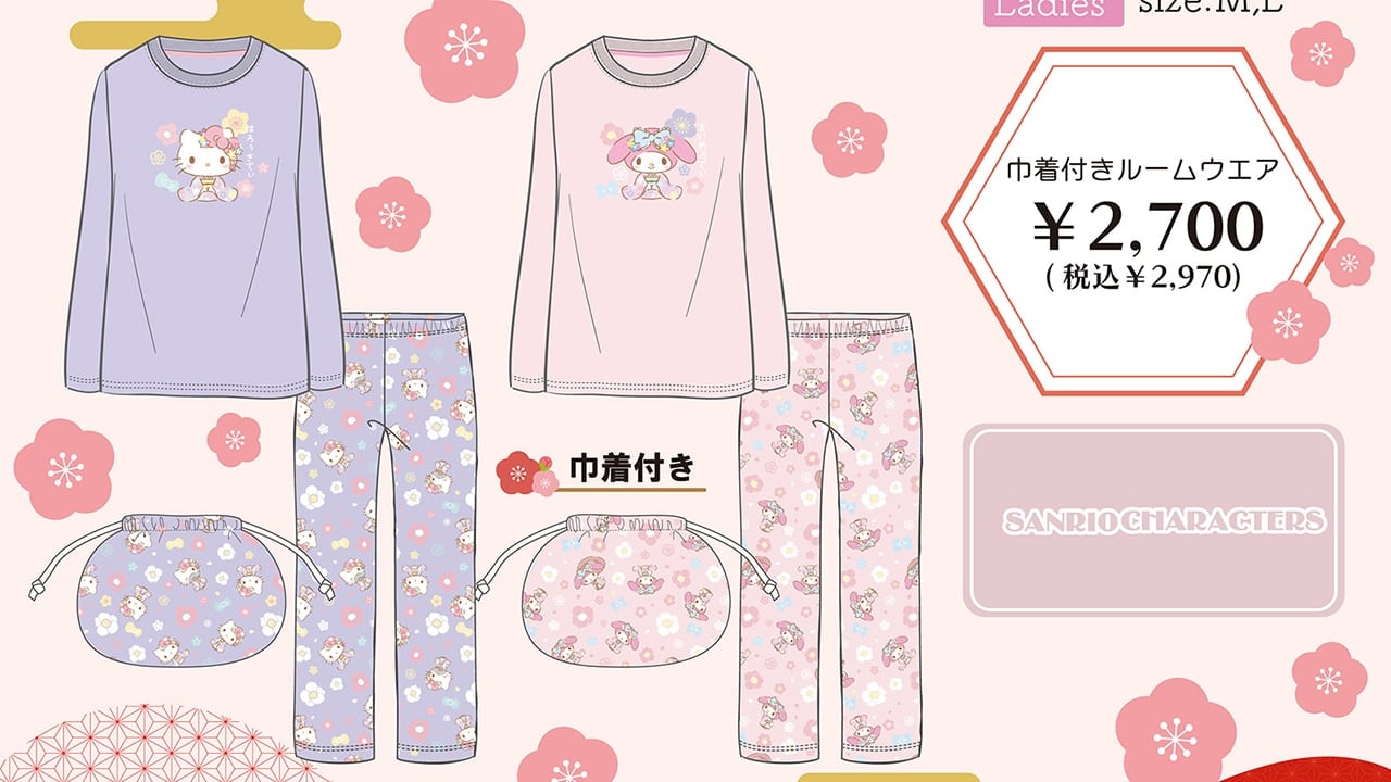 「サンリオ×パシオス」和柄パジャマが現在発売中！ハローキティ&マイメロディのデザインが可愛すぎ◎