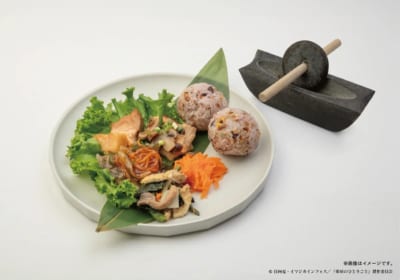 TVアニメ『薬屋のひとりごと』調合茶房コラボカフェ 猫猫が採ってきた山菜たっぷり 肉魚野菜プレート