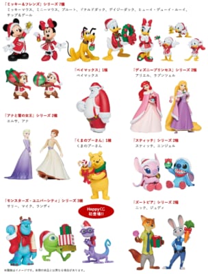 Happyくじ「DISNEY クリスマス オーナメントくじ 2025」フィギュアオーナメント賞（全20種）
