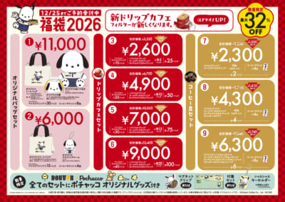 「ポチャッコ×ドトールコーヒー」全9種類