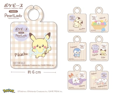 「ポケピース×パールレディ」ストロータグ風ステッカー