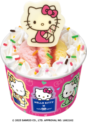 サンリオ×サーティワン「HELLO KITTY Loves ICE CREAM」ハローキティ シングルサンデー