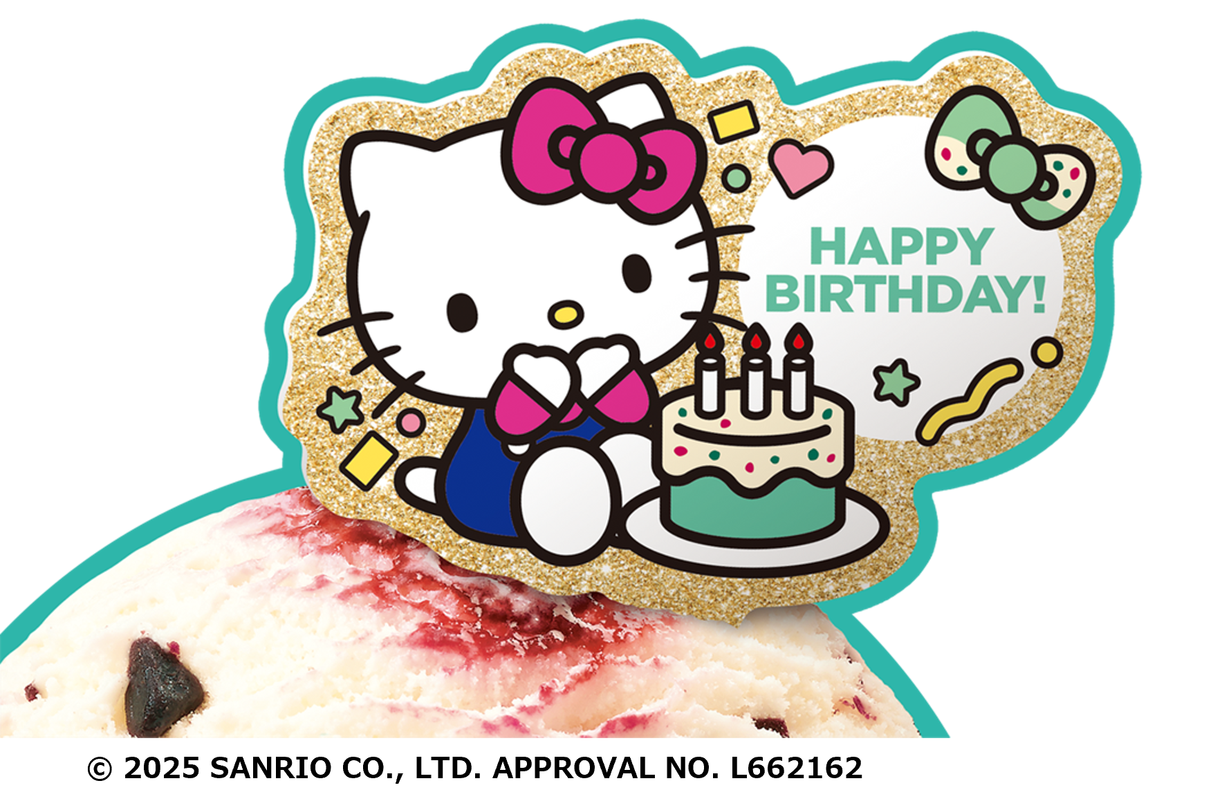 サンリオ×サーティワン「HELLO KITTY Loves ICE CREAM」バースデーピック