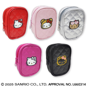 タイトー「ハローキティ Myハローキティキャンペーン」ハローキティ Myハローキティキルト刺繍ポーチ