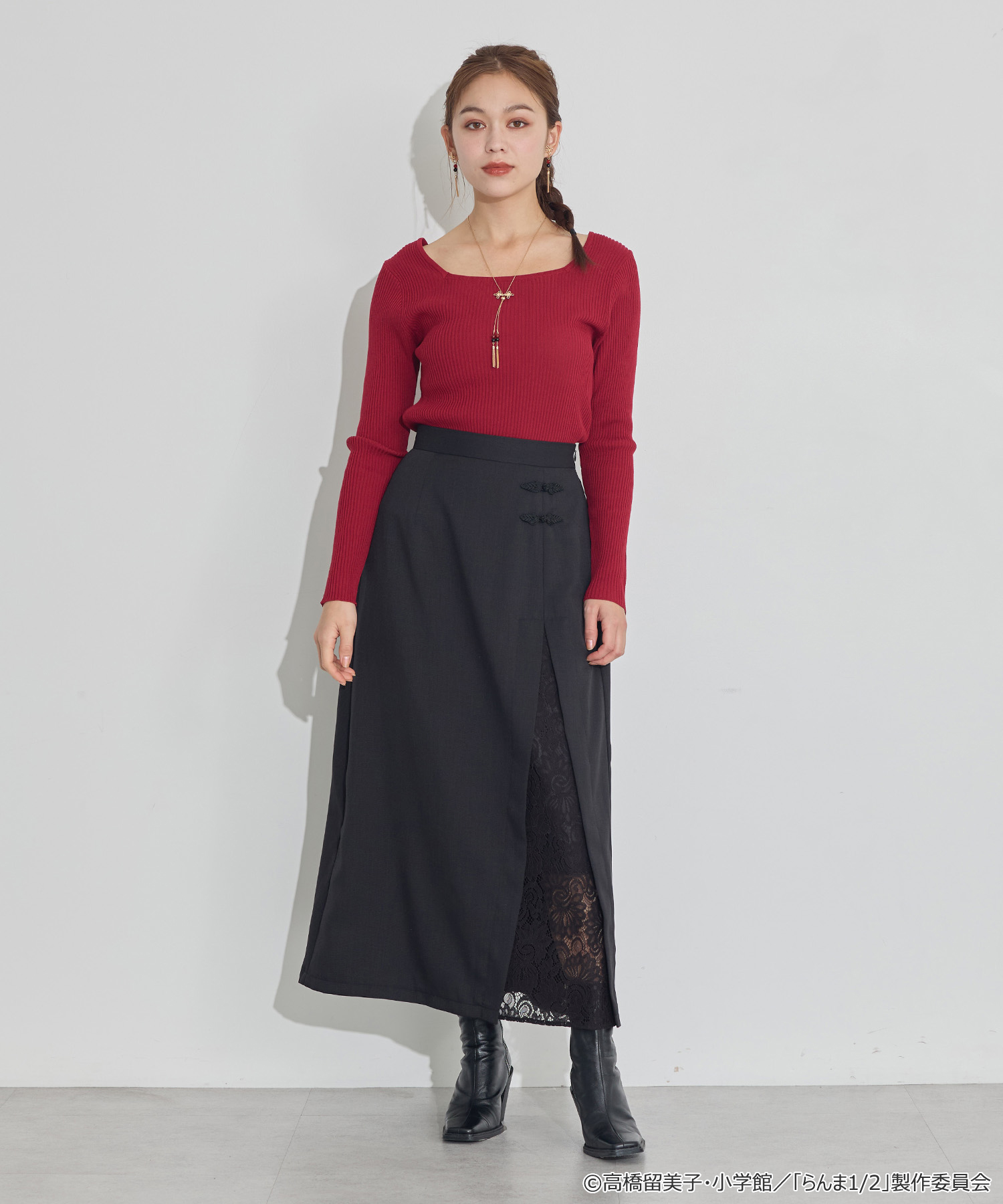 「らんま1/2 × earth music&ecology Japan Label」チャイナスカート