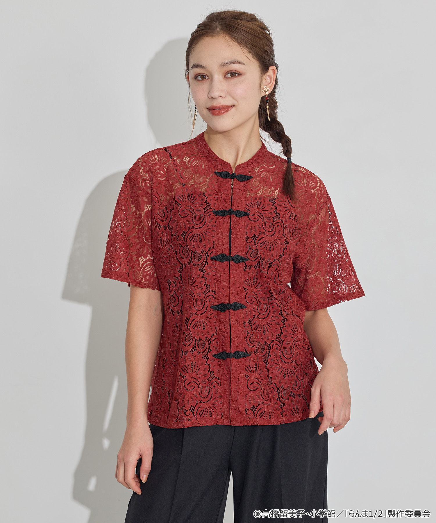 「らんま1/2 × earth music&ecology Japan Label」チャイナレースシャツ