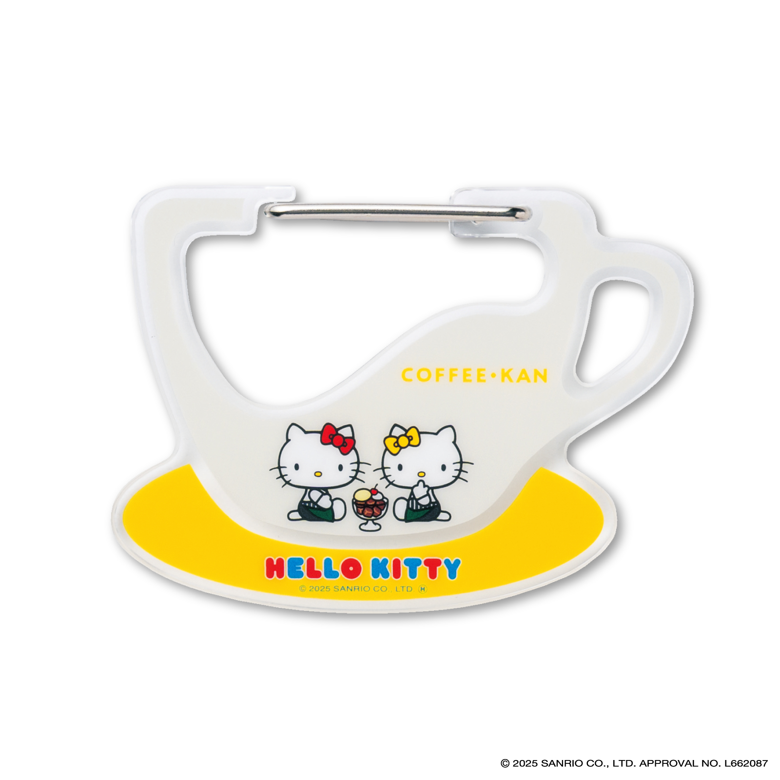 「ハローキティ×珈琲館」アクリルカラビナ