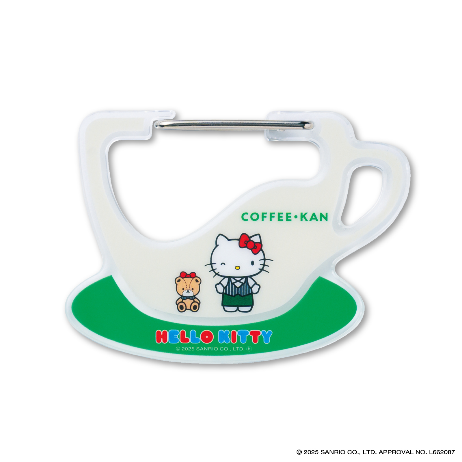 「ハローキティ×珈琲館」アクリルカラビナ