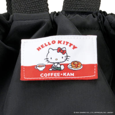 「ハローキティ×珈琲館」ボア巾着バッグ