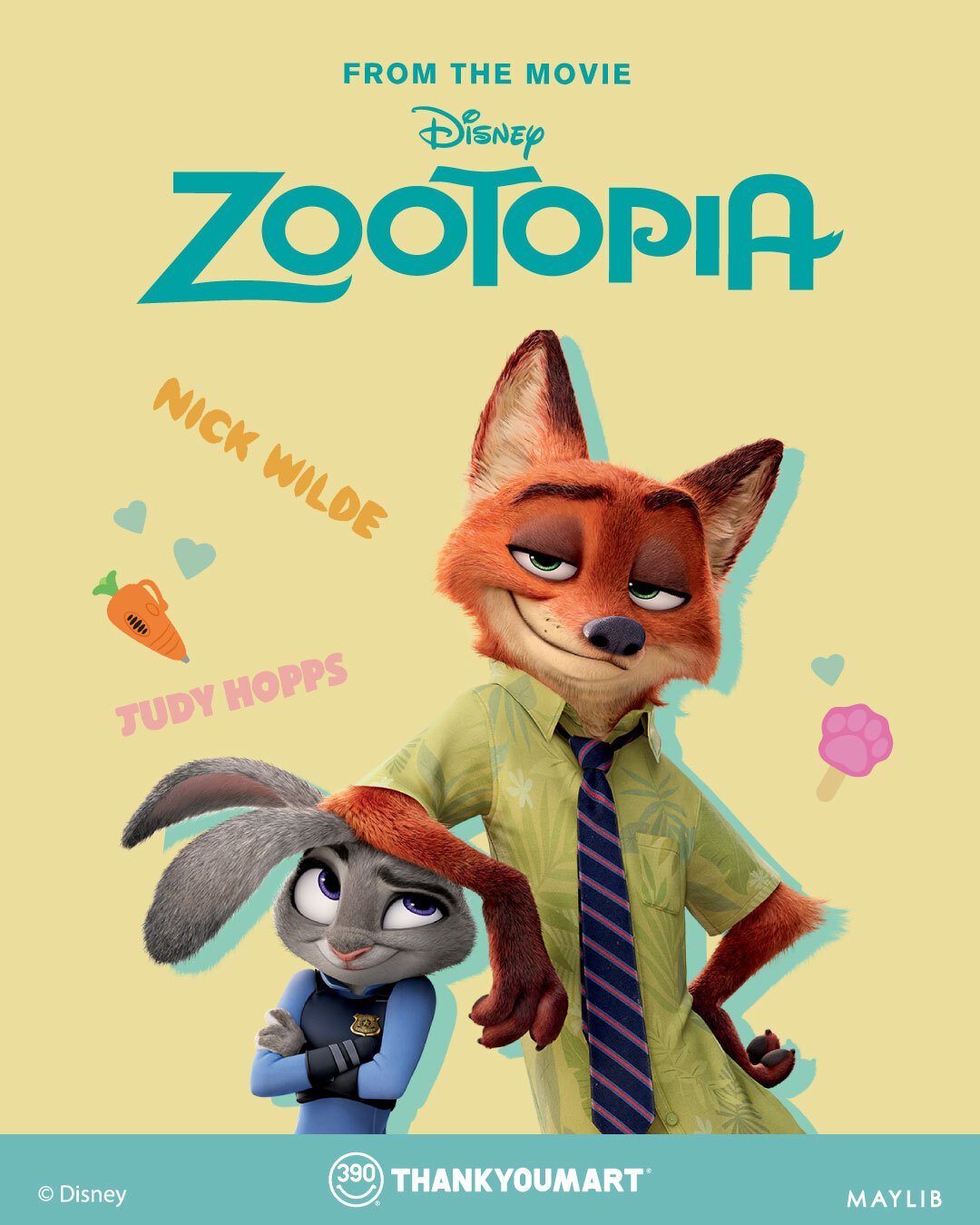 「ズートピア×サンキューマート」11月5日よりコラボ商品先行販売！ニック＆ジュディの生活雑貨など全23種が登場