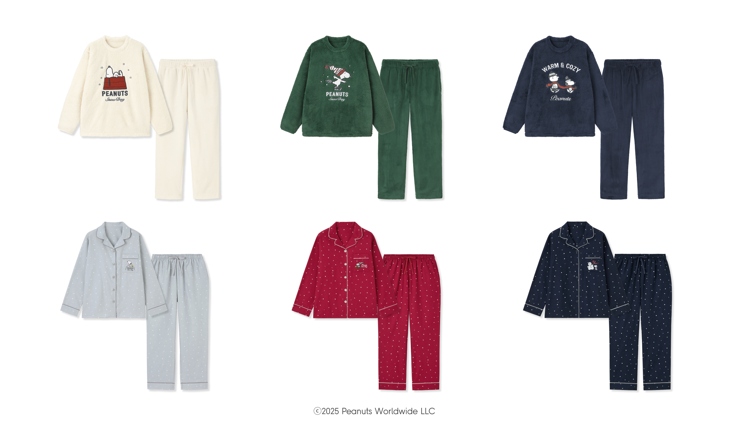 「PEANUTS×GU」コラボレーションラウンジウェア