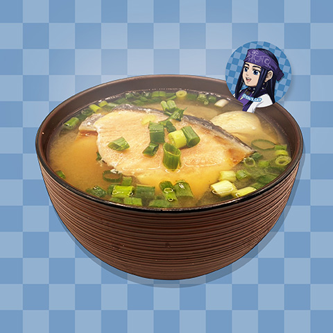 「ゴールデンカムイ×E-DINER」秋の味覚！アシㇼパのオハウ風鮭汁