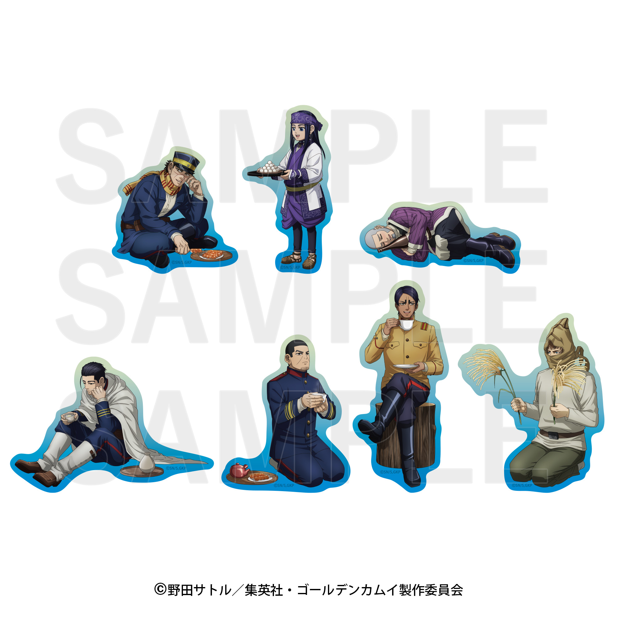 「ゴールデンカムイ×E-DINER」ダイカットステッカーセット