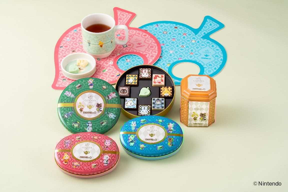 「どうぶつの森×ゴディバ」バレンタインコレクションが登場！たぬきち・しずえたちがチョコレートに変身