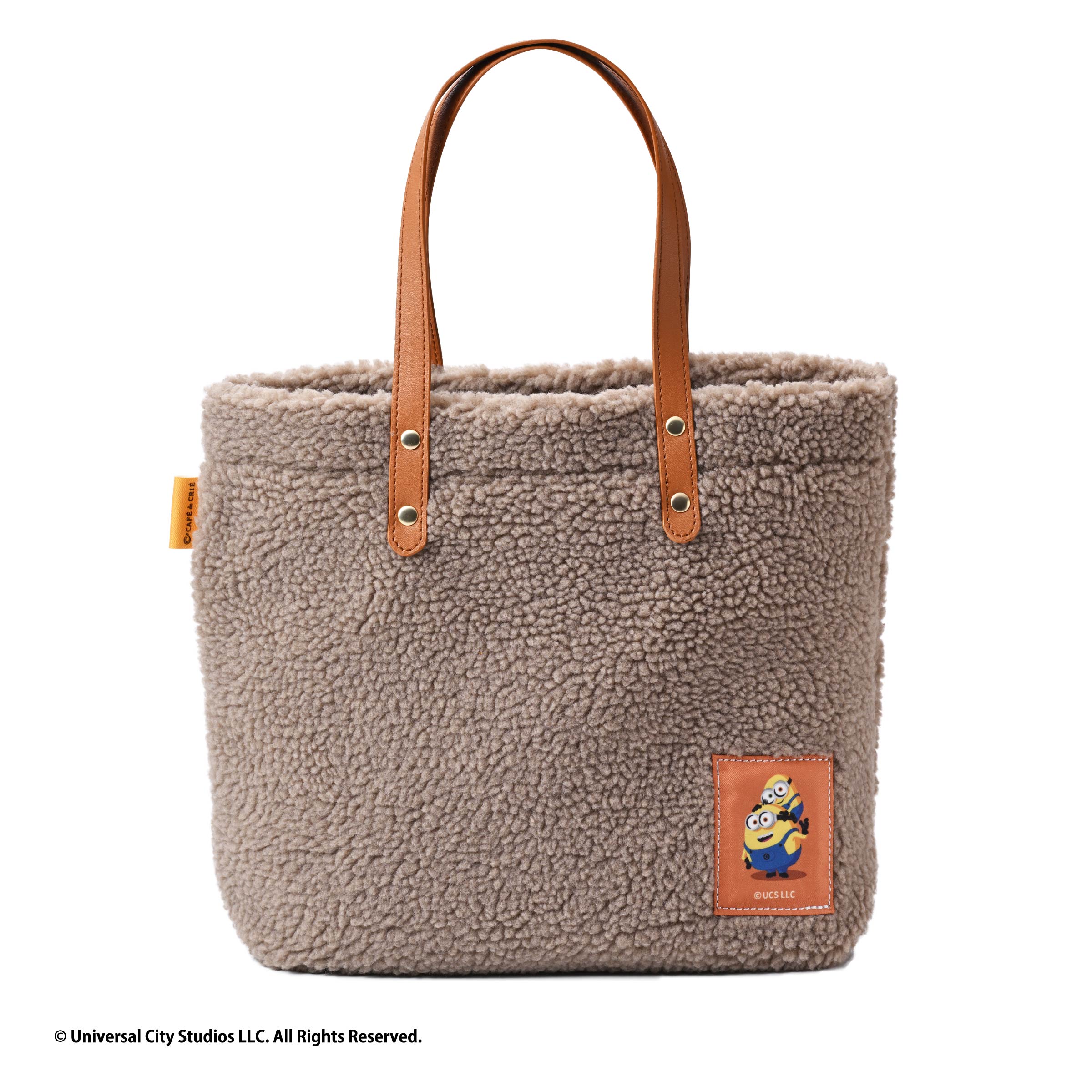 「＜ミニオンズ＞カフェ・ド・クリエ ハッピーバッグ」ボアバッグ